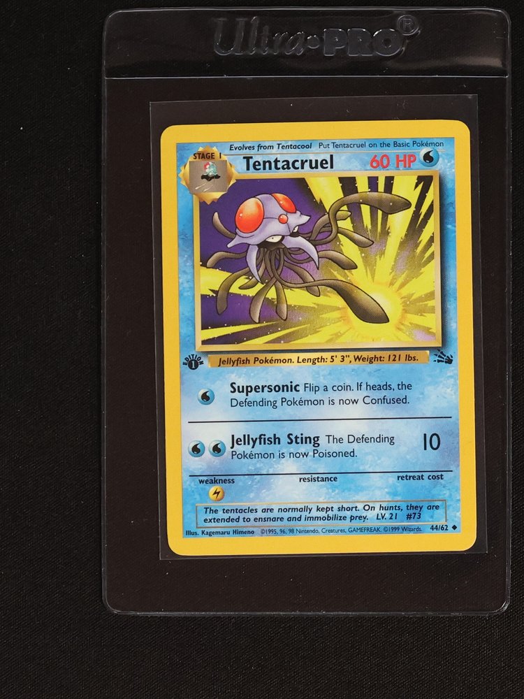 1999 Pokémon Fossil #44 Tentacruel — front