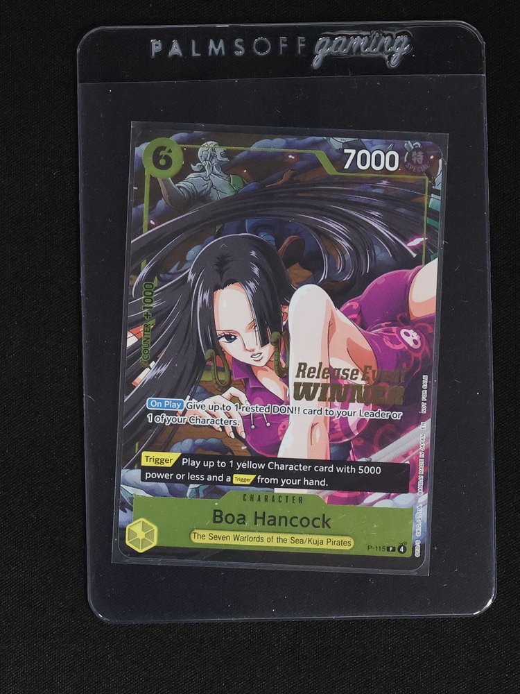 One Piece TCG P-115 Boa Hancock Release Event Winner — front
