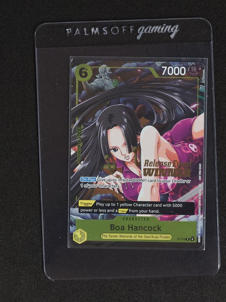 One Piece TCG P-115 Boa Hancock Release Event Winner — front