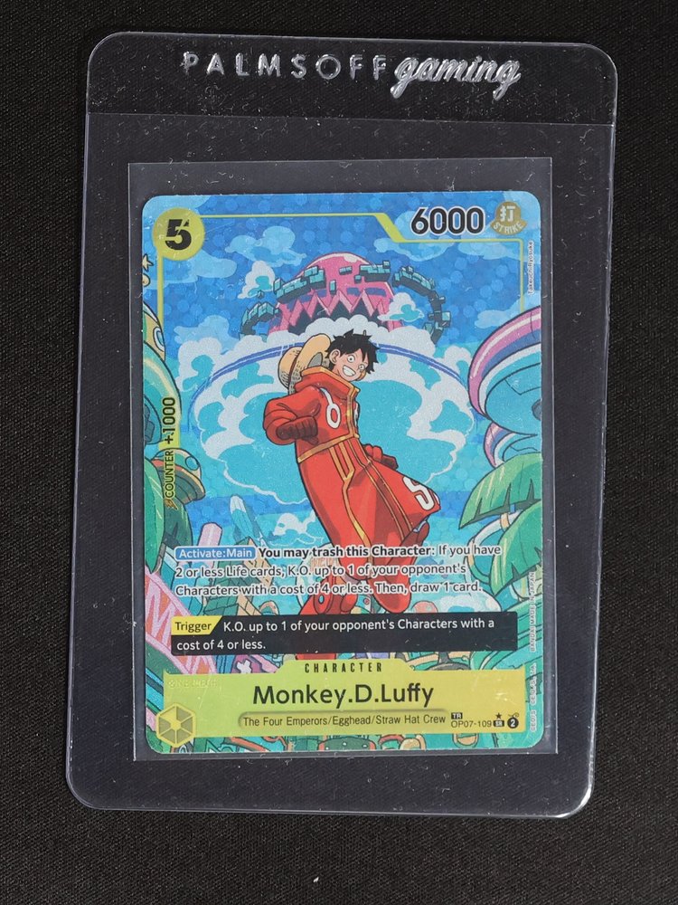 One Piece Card Game OP07-109 Monkey.D.Luffy Treasure Rare Two Legends Foil — front
