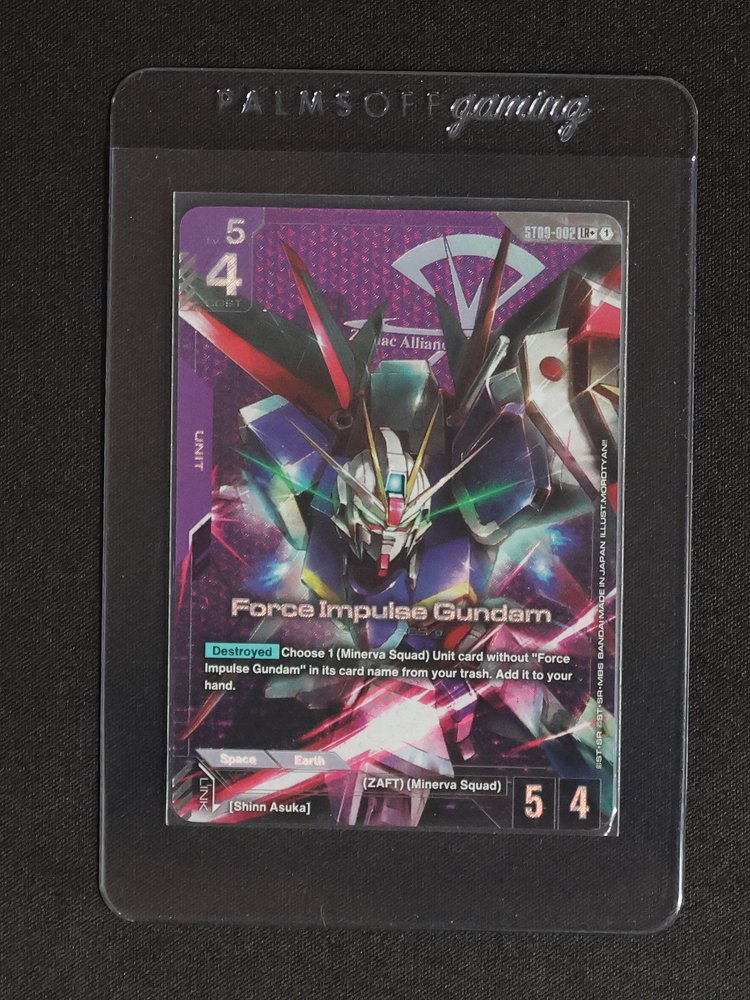 Gundam Card Game ST09-002 LR+ Force Impulse Gundam — front
