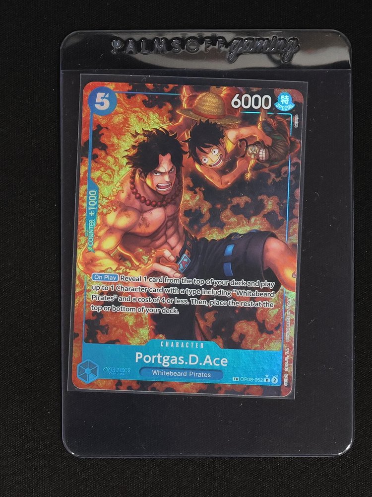 One Piece Card Game OP08-052 Portgas D. Ace Treasure Rare Alt Art — front