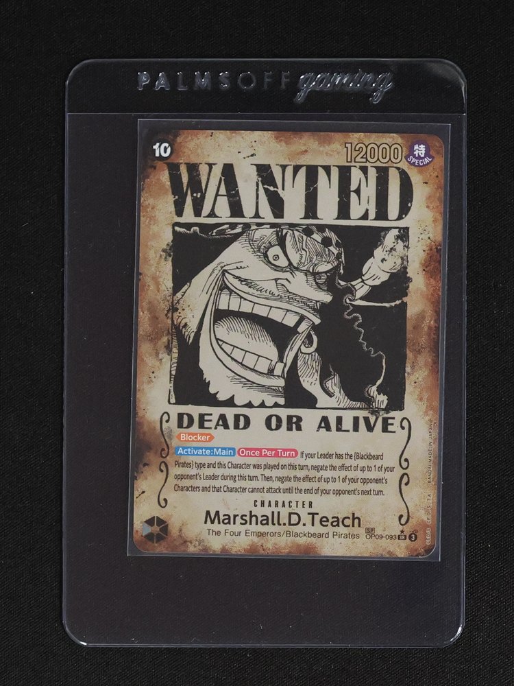 One Piece TCG OP09-093 Marshall D. Teach Wanted Poster — front
