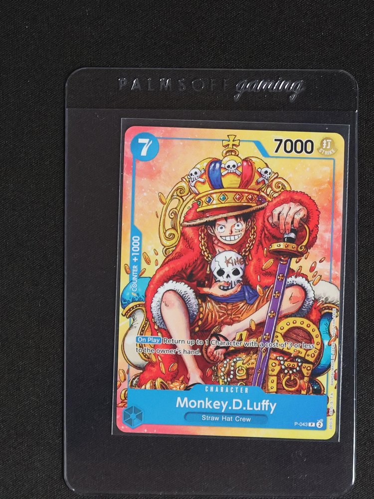 2024 One Piece Monkey.D.Luffy P-043 2nd Anniversary Stamped Convention Promo — front