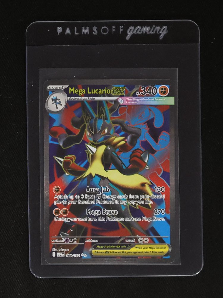 2025 Pokemon Mega Lucario ex #160/132 Mega Evolution Ultra Rare — front
