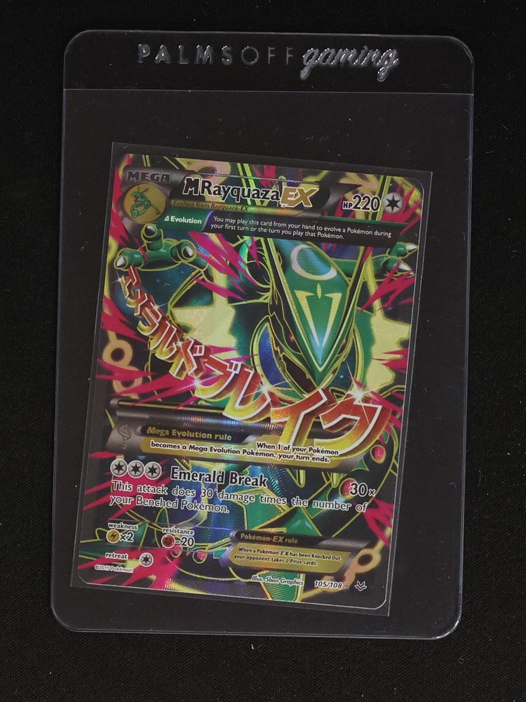 2015 Pokemon TCG XY Roaring Skies #105 Mega Rayquaza EX — front