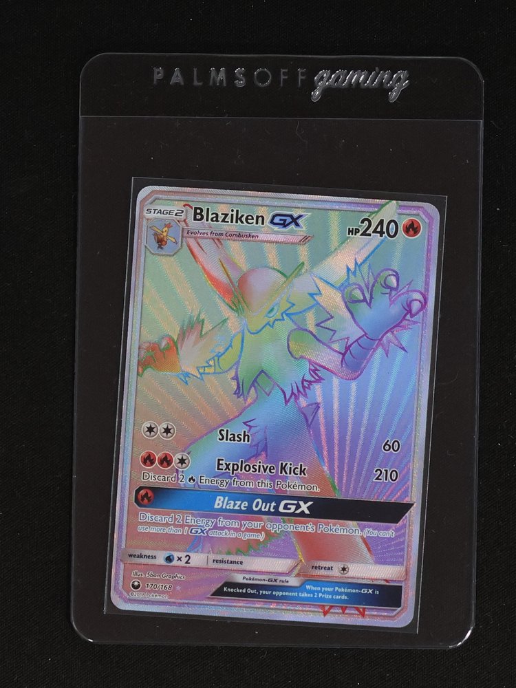 2018 Pokémon Celestial Storm #170 Blaziken GX — front