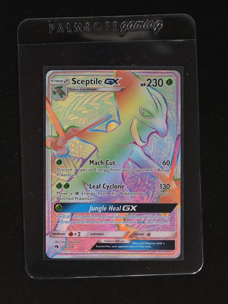 2018 Pokémon SM Lost Thunder #216 Sceptile GX — front