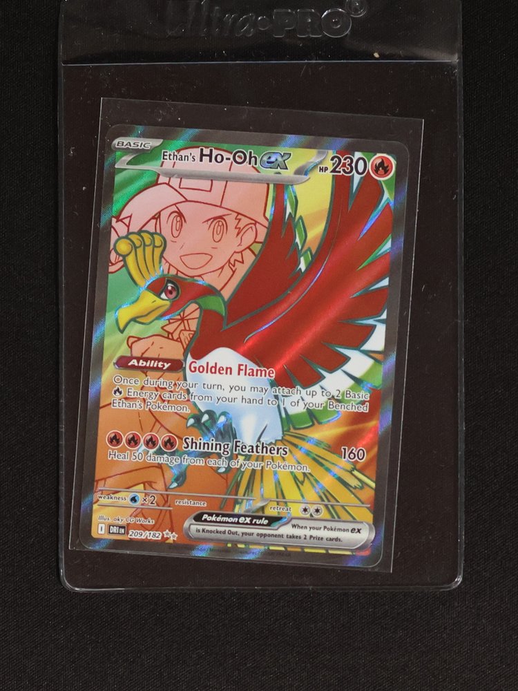 2023 Pokémon TCG Destined Rivals #209 Ethan's Ho-Oh EX — front