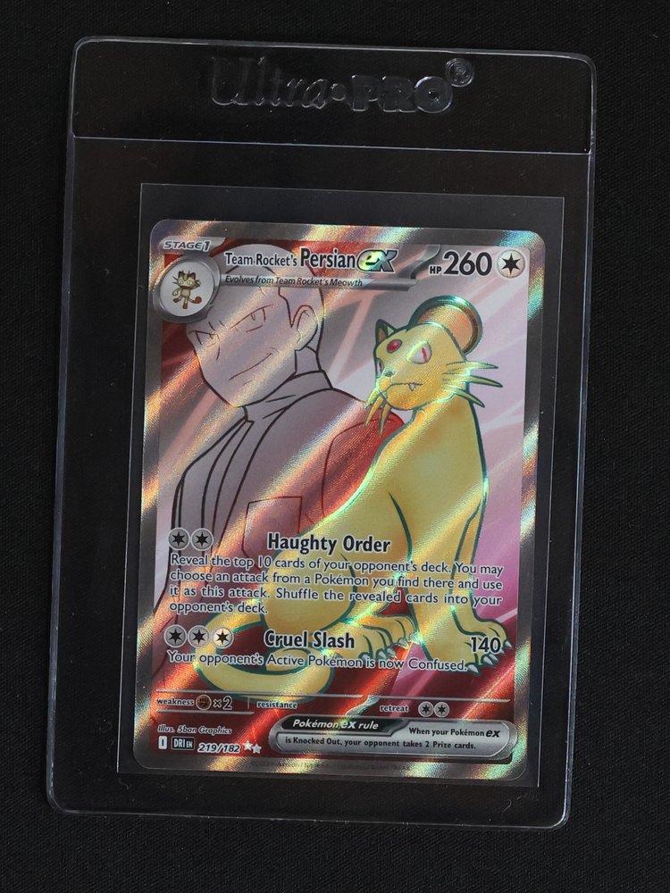 2022 Pokémon SV10 Destined Rivals #219 Team Rocket's Persian GX — front