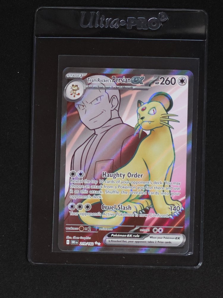 2022 Pokémon TCG Team Rocket's Persian ex #219/182 — front