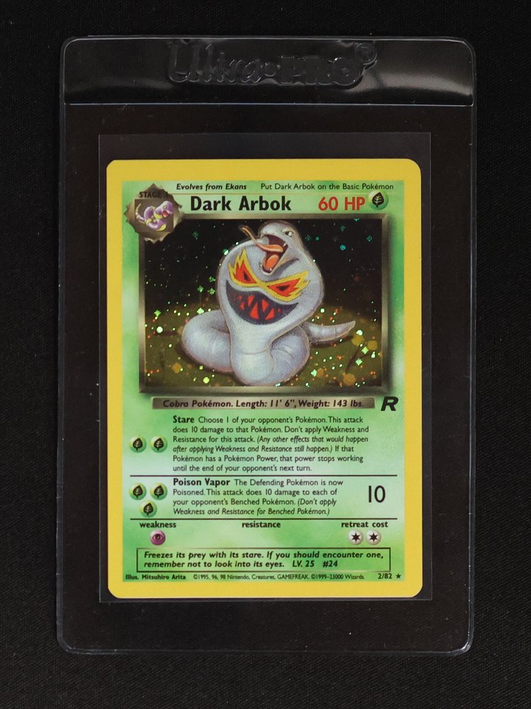 1999 Pokémon Team Rocket #2 Dark Arbok — front