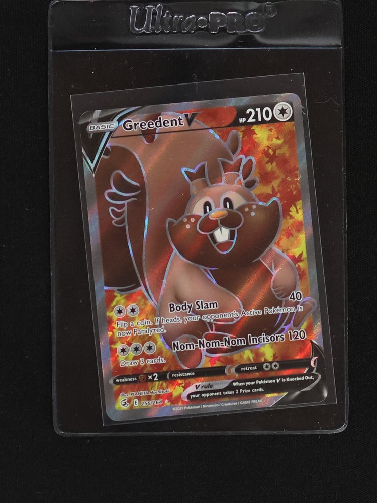 2021 Pokémon SWSH08: Fusion Strike #256 Greedent V — front