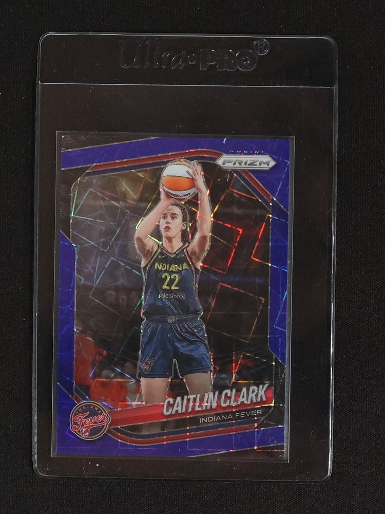 2025 Panini Prizm WNBA #22 Caitlin Clark Blue Velocity Indiana Fever — front