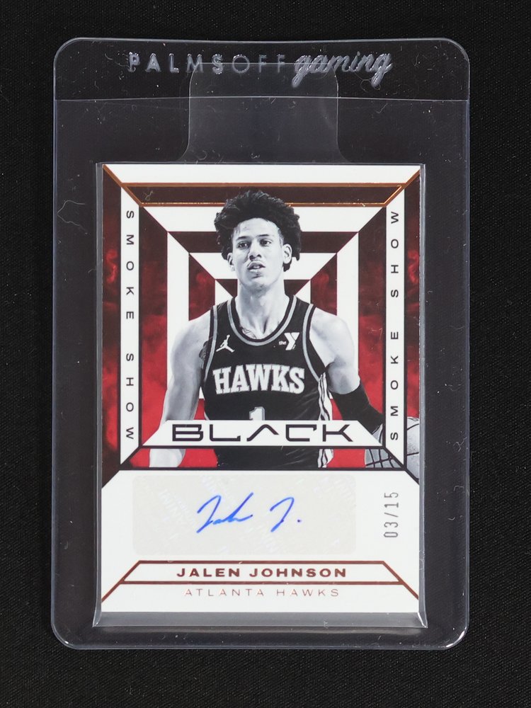 2021-22 Panini Black Smoke Show Signatures #SSS-JJ Jalen Johnson — front