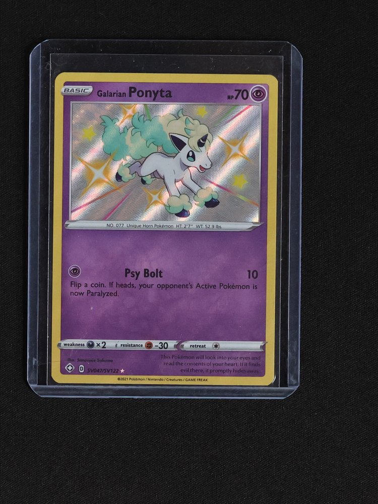2021 Pokémon Shining Fates #SV047 Galarian Ponyta — front