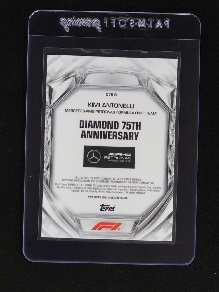 2025 Topps Chrome F1 #D75-8 Kimi Antonelli Diamond 75th Anniversary — front