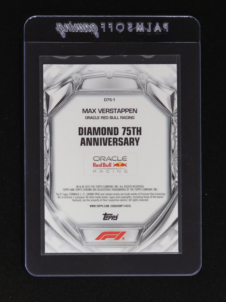 2025 Topps Chrome F1 Max Verstappen Diamond 75th Anniversary #D75-1 — front