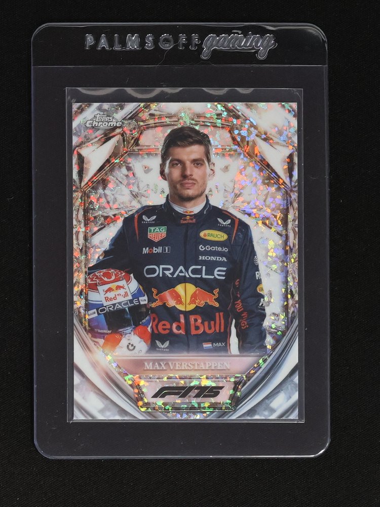 2025 Topps Chrome Formula 1 #D75-1 Max Verstappen Diamond 75th Anniversary — front