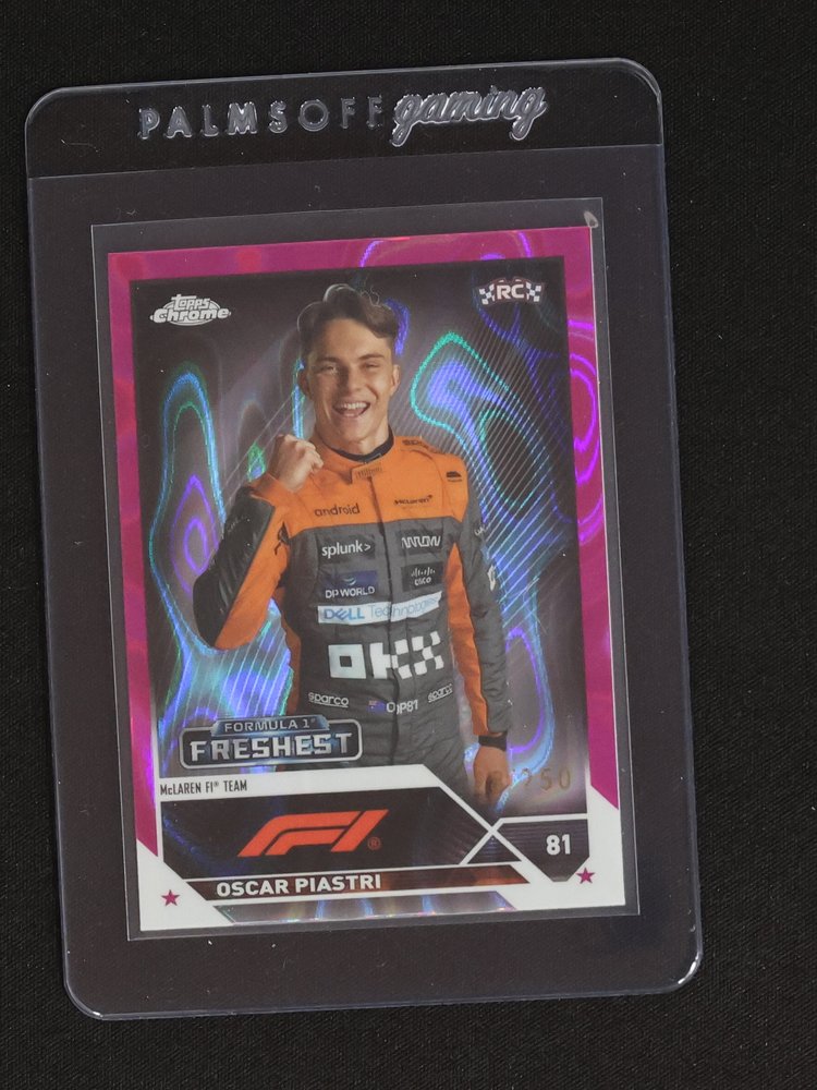 2023 Topps Chrome Formula 1 F1 Freshest #195 Oscar Piastri — front
