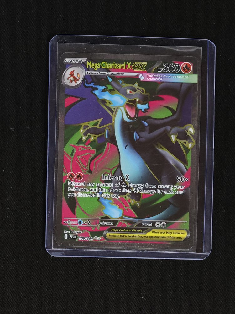 2025 Pokemon Phantasmal Flames #109 Mega Charizard X ex — front