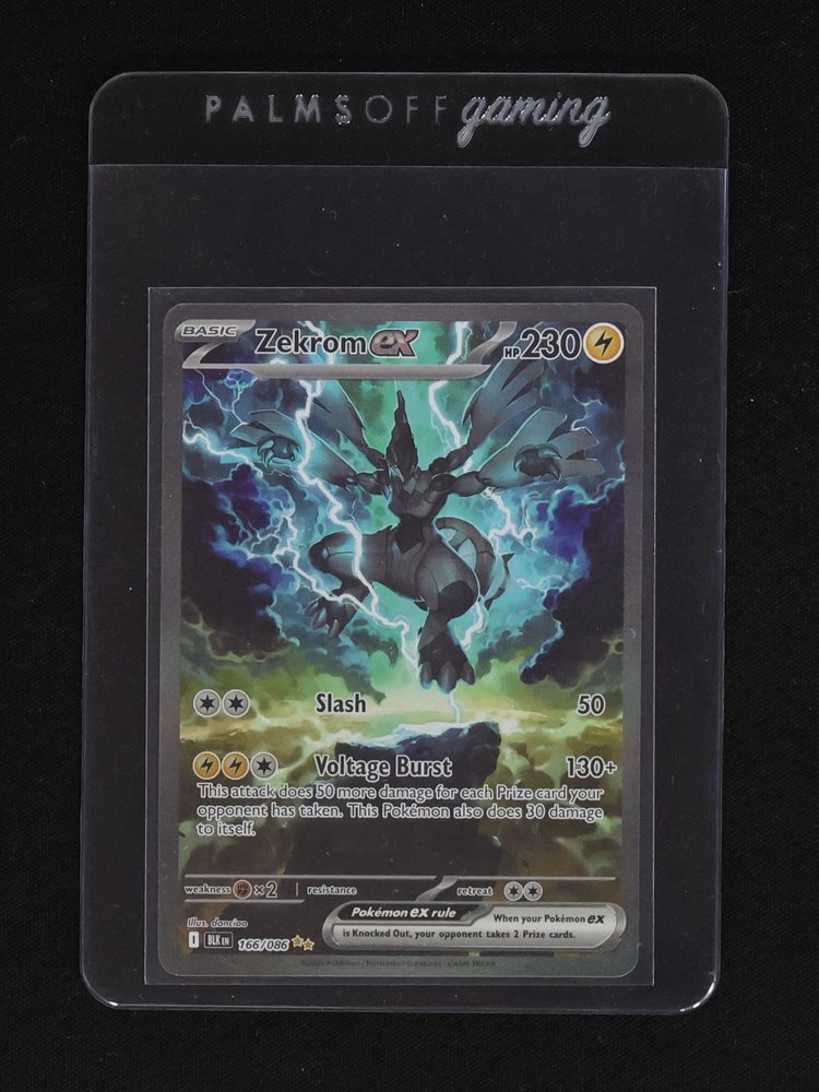 2025 Pokemon Black Bolt #166/086 Zekrom ex — front