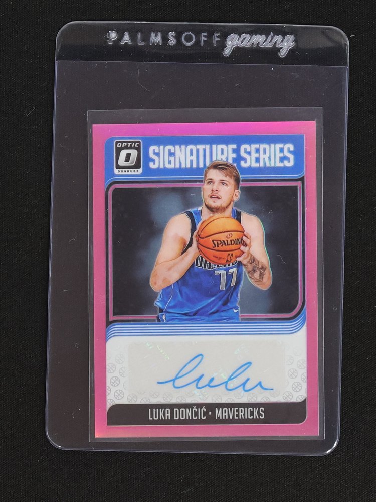 2018 Donruss Optic Signature Series Pink Luka Dončić Mavericks — front