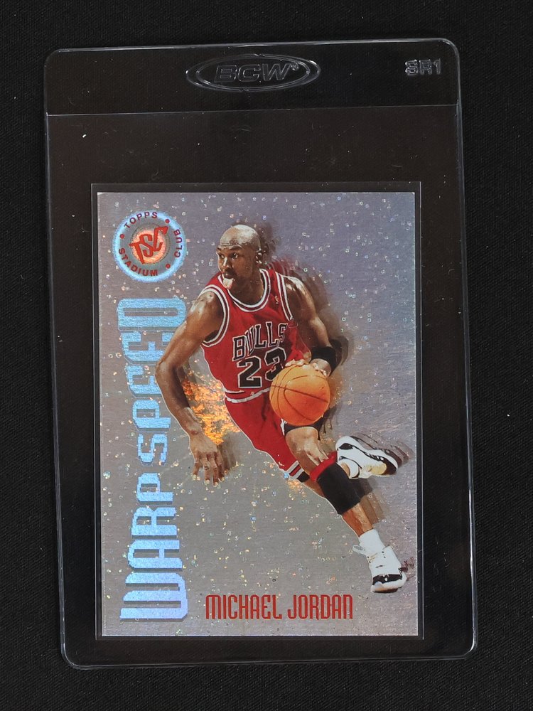 1995-96 Topps Stadium Club #WS1 Michael Jordan Warp Speed — front