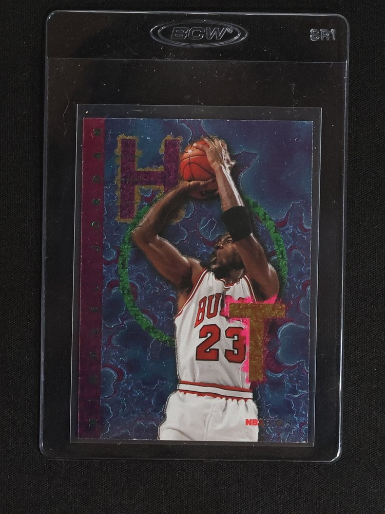 1995-96 Skybox Hoops Hot List #1 Michael Jordan — front