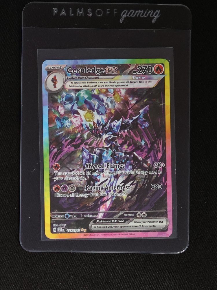 2025 Pokémon Prismatic Evolutions #147 Ceruledge ex — front