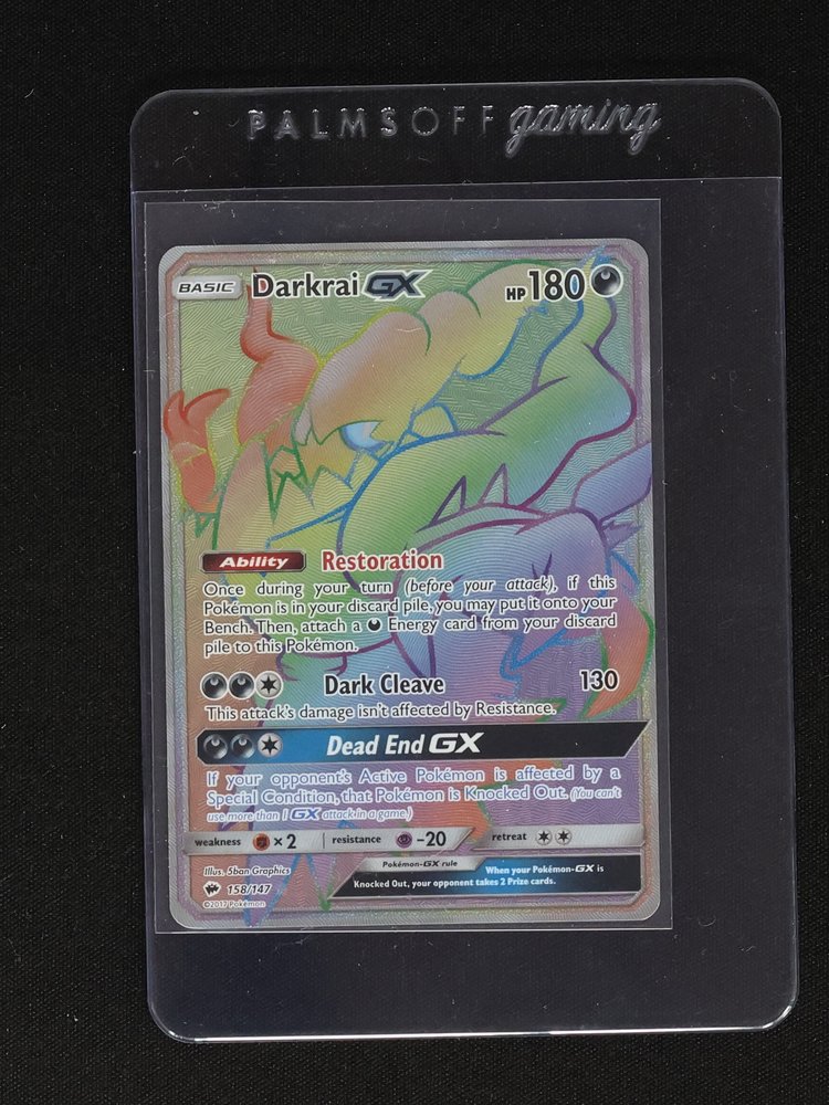 2017 Pokémon SM-Burning Shadows #158/147 Darkrai GX — front