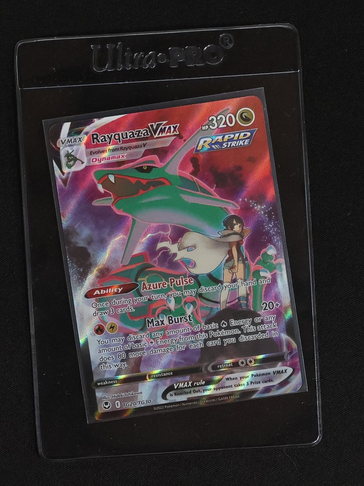 2022 Pokémon TG20/TG30 Rayquaza VMAX Silver Tempest — front