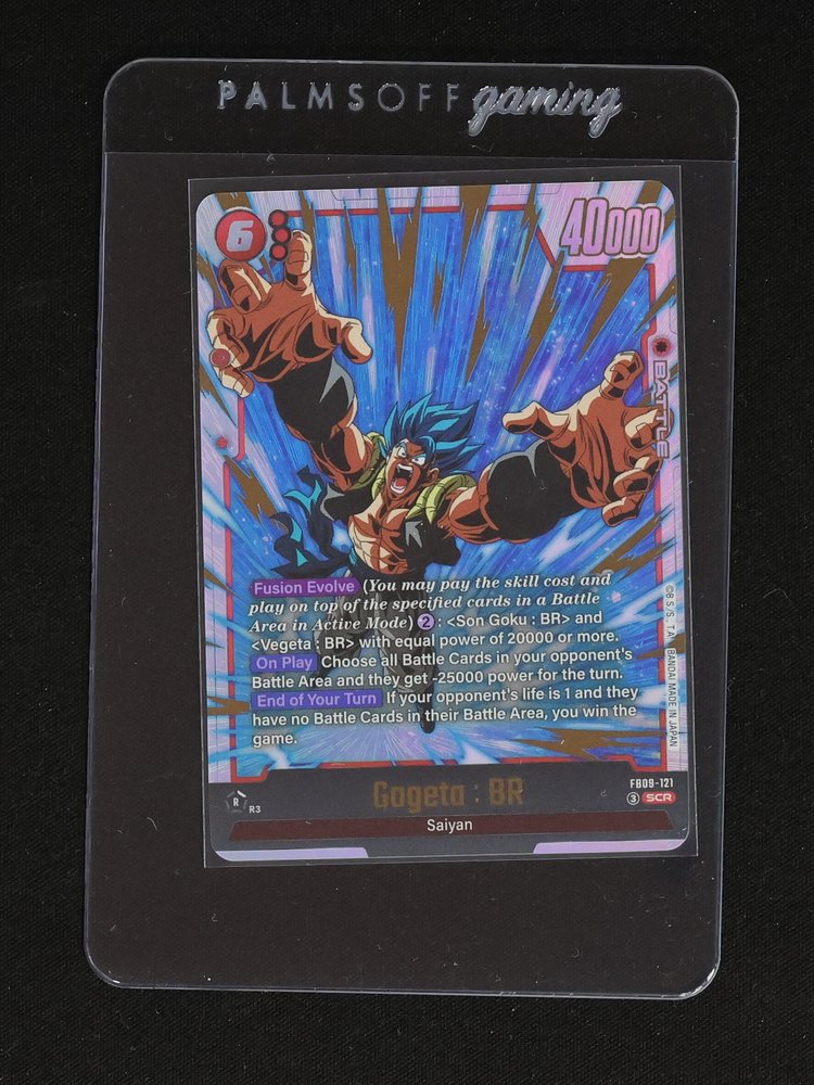 Dragon Ball Super Fusion World Dual Evolutions FB09 Gogeta BR SCR #FB09-121 — front