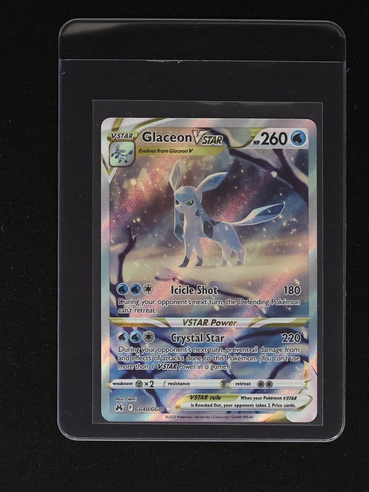 2023 Pokémon TCG Glaceon VSTAR GG40/GG70 Crown Zenith — front