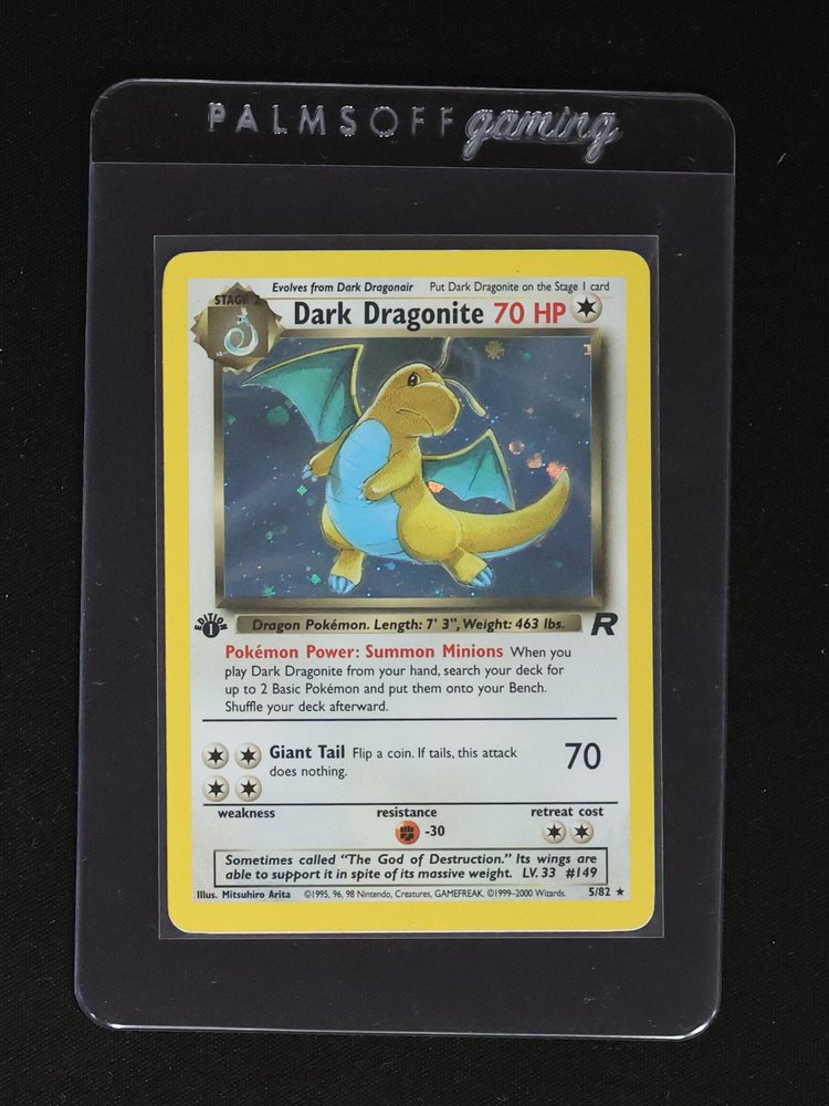 2000 Pokémon Team Rocket #5 Dark Dragonite — front