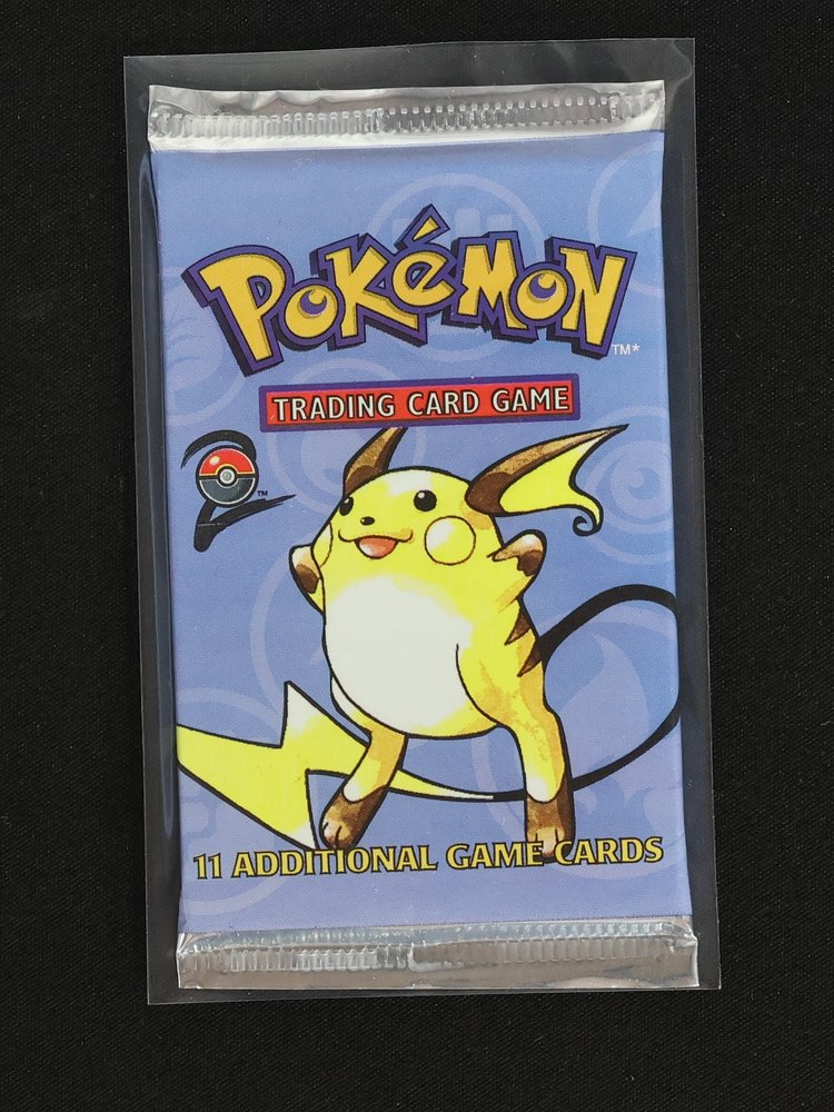 2000 Pokémon Base Set 2 Booster Pack Raichu Art — front