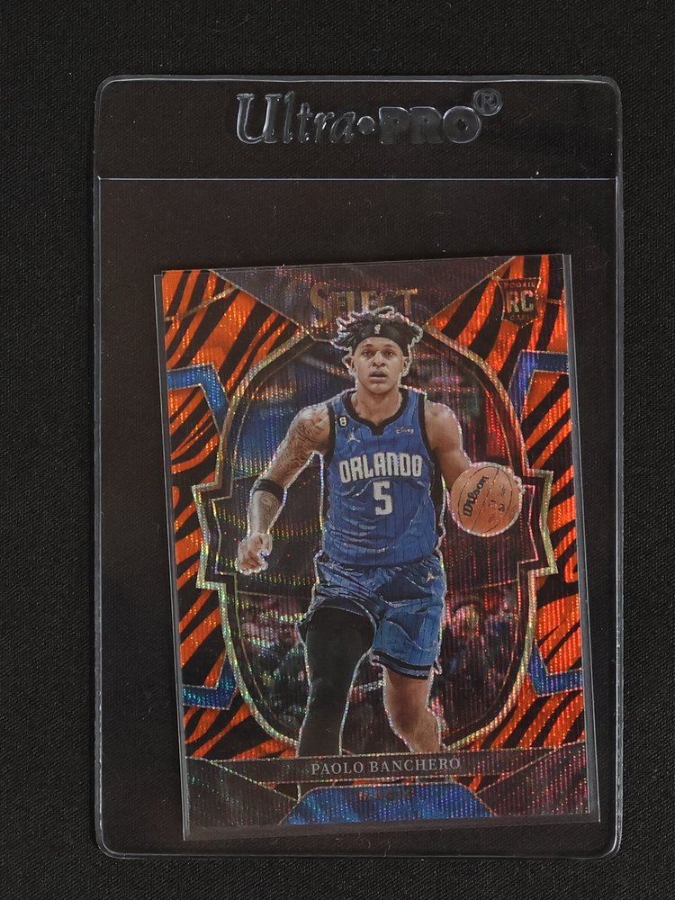 2022-23 Panini Select #72 Paolo Banchero Orange Flash Prizm Rookie — front