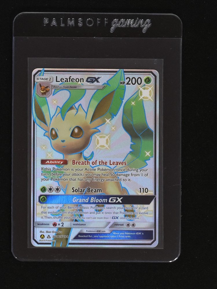 2019 Pokémon Hidden Fates #SV46 Leafeon GX — front