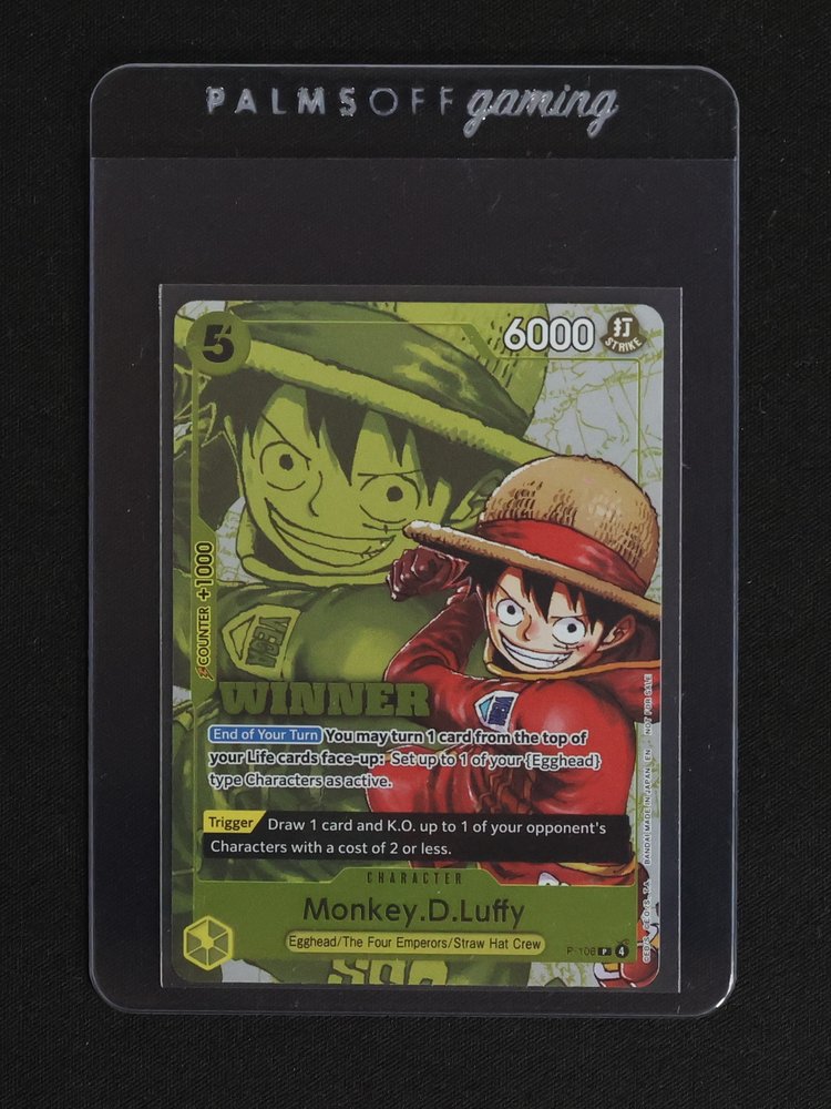 2026 One Piece P-106 Monkey.D.Luffy Winner Pack — front