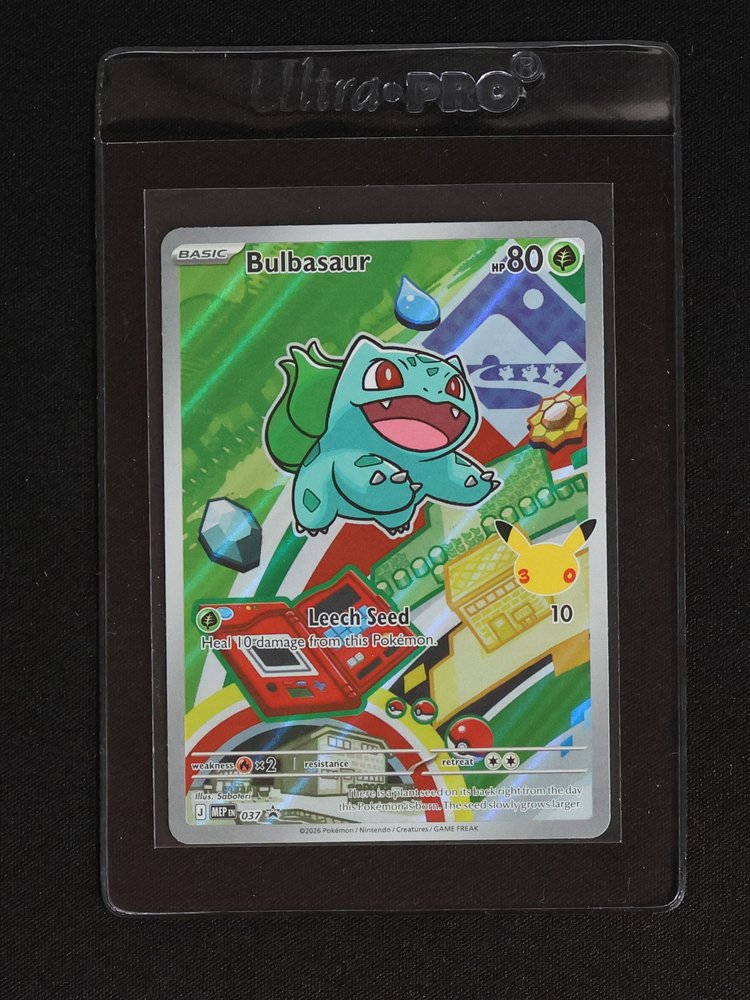 2026 Pokémon MEP #037 Bulbasaur First Partner Illustration — front