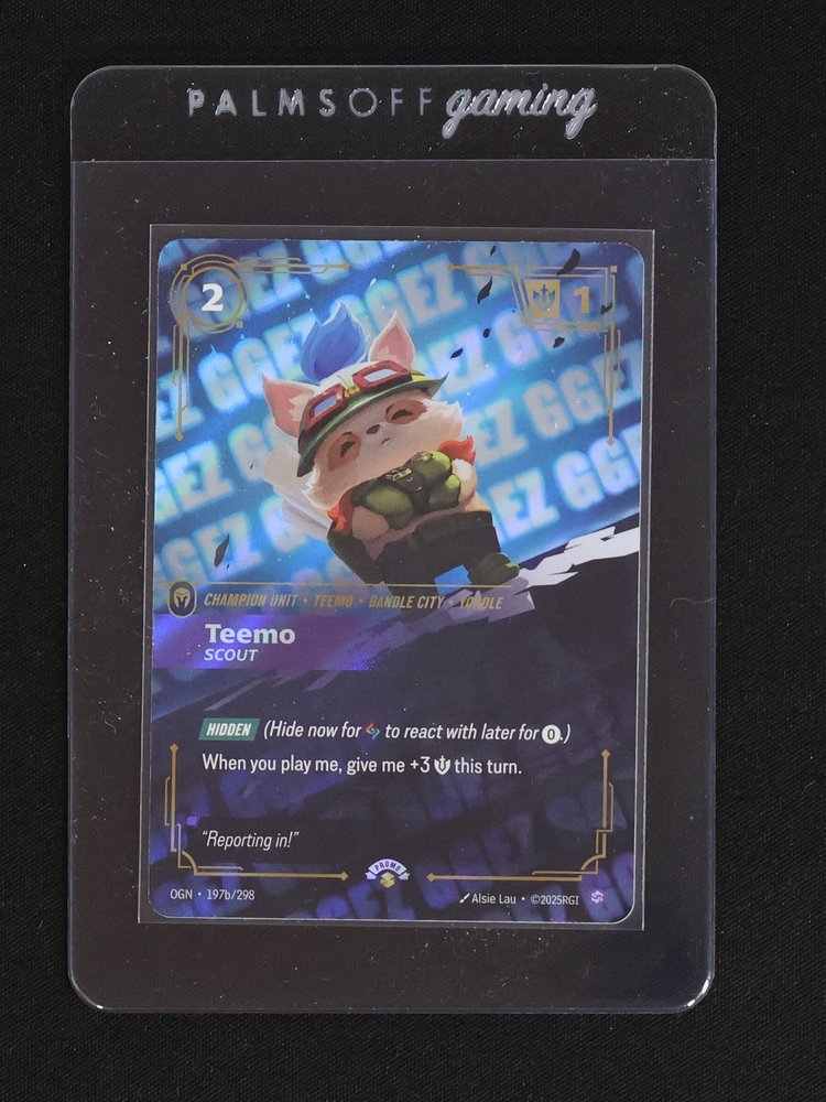 2025 Riftbound #197b Teemo Scout GG EZ Promo — front