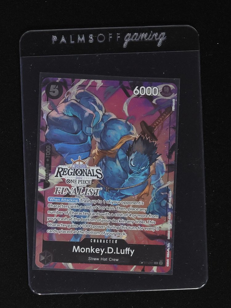 2024 One Piece OP07-091 Monkey.D.Luffy Offline Regionals Finalist — front