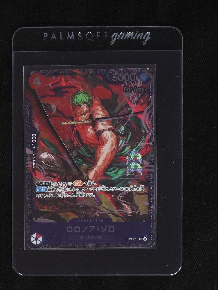 2025 One Piece Card Game ST21-015 Roronoa Zoro Flagship Battle Top 8 Prize Promo — front