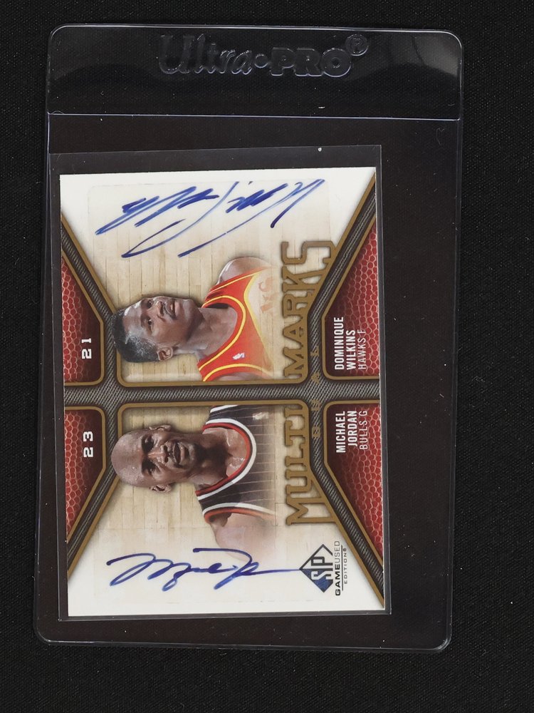 2009-10 Upper Deck SP Game Used Multi Marks #MD-JM Michael Jordan Dominique Wilkins — front