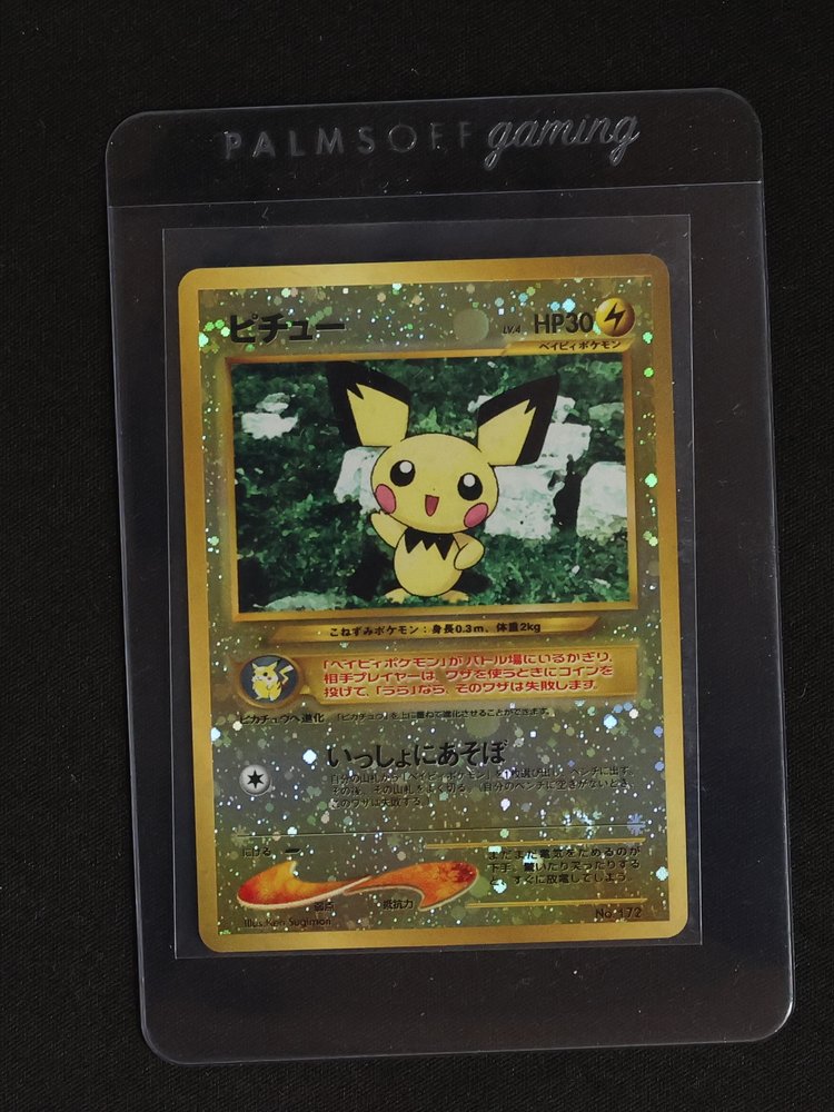 2000 Pokemon #172 Pichu Neo Premium File 2 Promo Reverse Holo — front