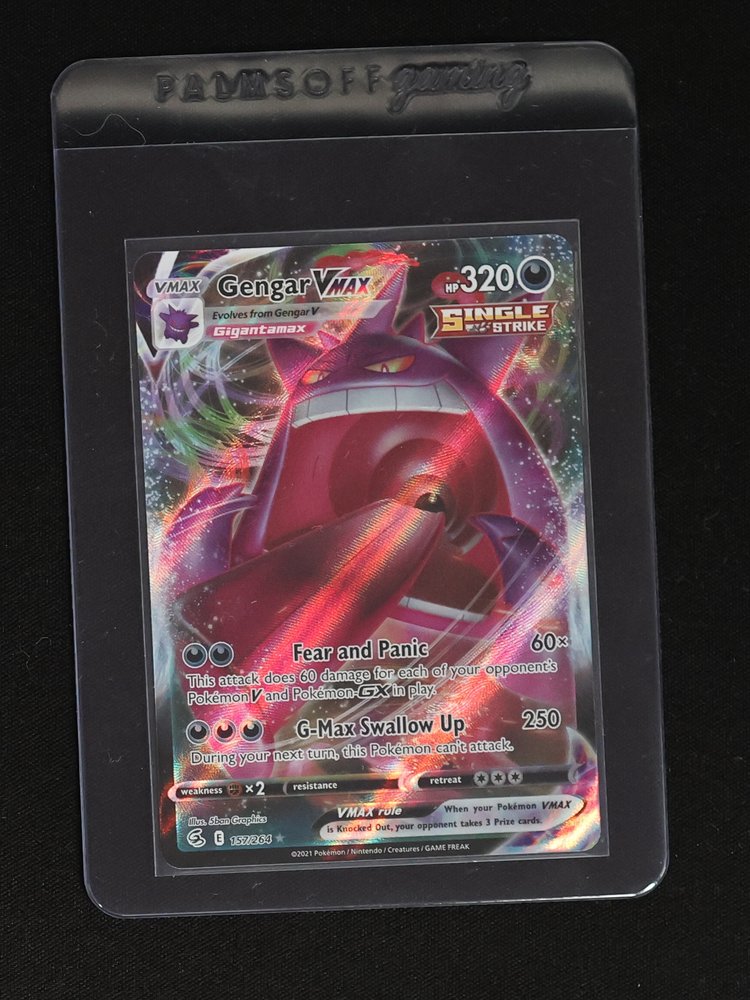 2021 Pokémon Fusion Strike #157 Gengar VMAX Gigantamax — front