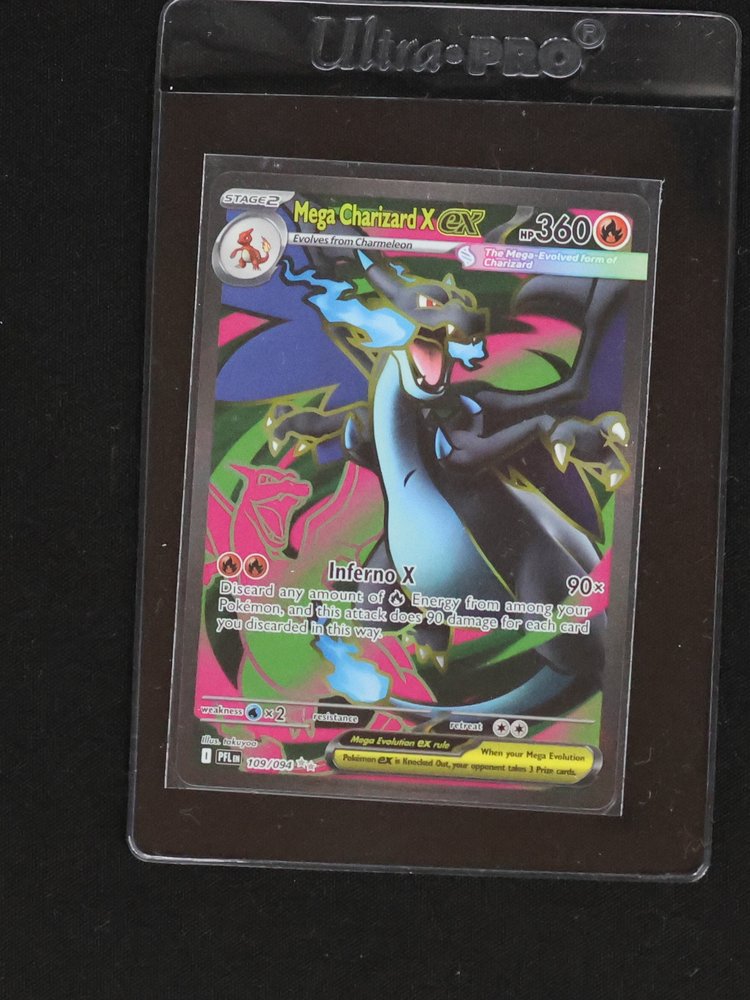 2025 Pokemon Phantasmal Flames PFL EN Mega Charizard X ex Ultra Rare #109/094 — front