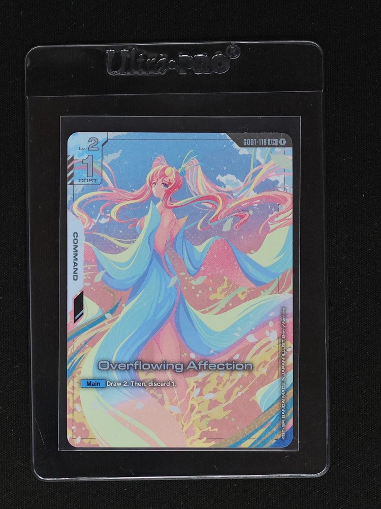 Gundam Card Game Newtype Rising GD01-118 Lacus Clyne Overflowing Affection U+ — front