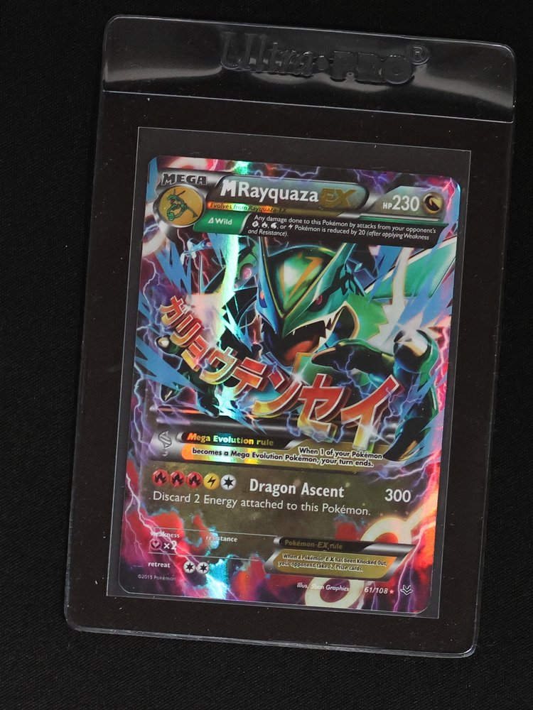 2015 Pokémon Roaring Skies #61 Mega Rayquaza EX — front