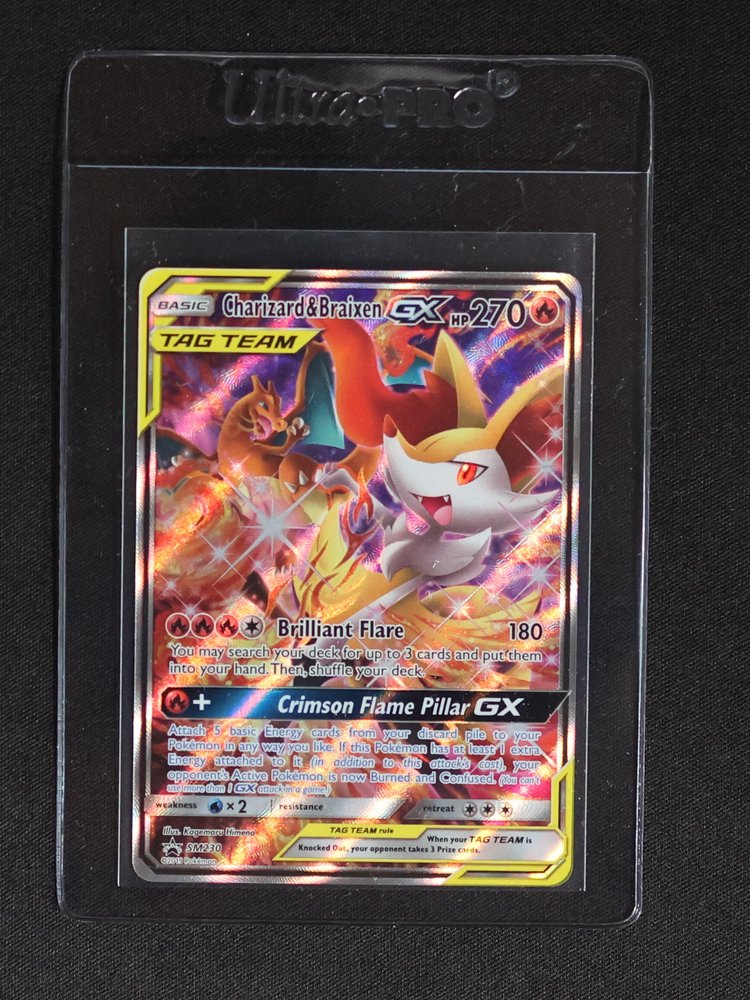 2019 Pokémon SM230 Charizard & Braixen GX TAG TEAM — front
